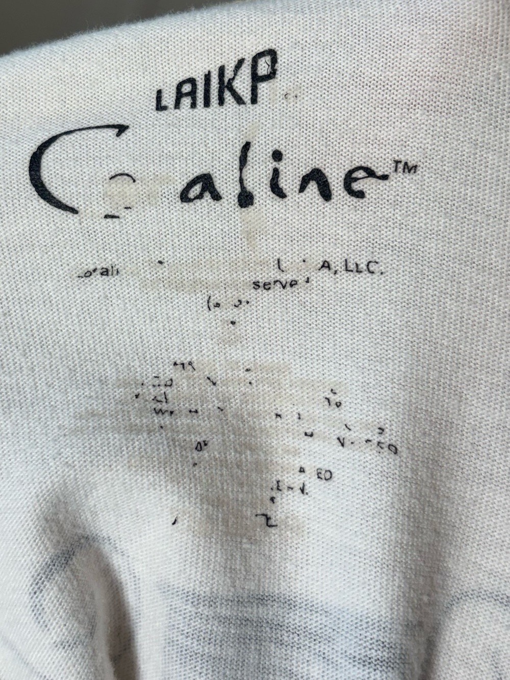 LAIKA Coraline T-Shirt Adult S - Embroidered Logo & Back Print EUC - Picture 9 of 9
